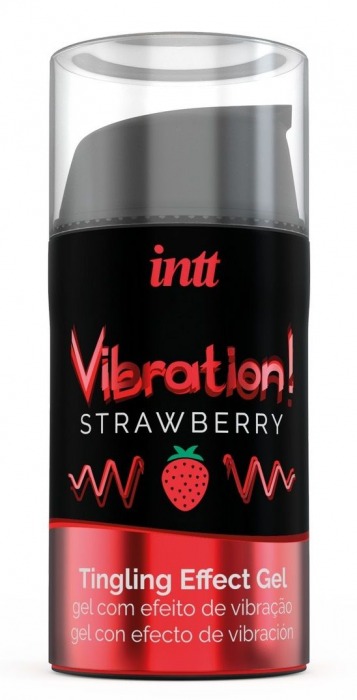 Жидкий интимный гель с эффектом вибрации Vibration! Strawberry - 15 мл. - INTT - купить с доставкой в Камышине