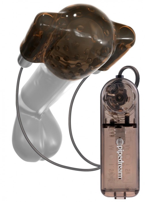Дымчатый вибростимулятор головки пениса Dual Vibrating Head Teaser - Pipedream - в Камышине купить с доставкой