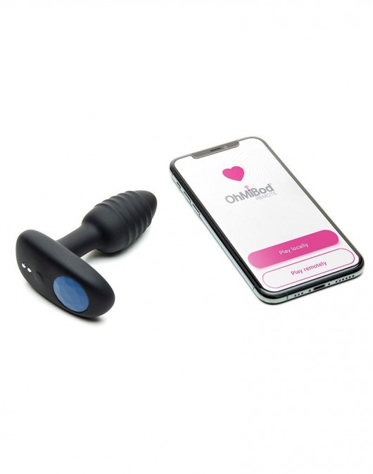 Черный интерактивный вибратор OhMiBod Lumen for Kiiroo с подсветкой - 10,2 см. - Kiiroo