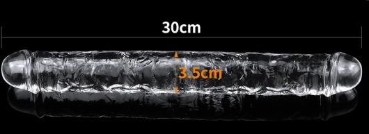 Прозрачный двусторонний фаллоимитатор Flawless Clear Double Dildo - 30 см. - Lovetoy