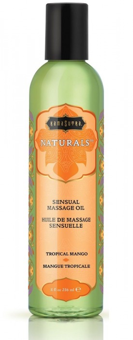 Массажное масло Naturals Tropical Mango с ароматом манго - 236 мл. - Kama Sutra - купить с доставкой в Камышине