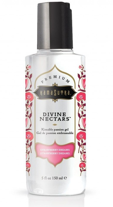 Гель-лубрикант на водной основе Divine Nectars Strawberry Dream с ароматом клубники - 150 мл. - Kama Sutra - купить с доставкой в Камышине