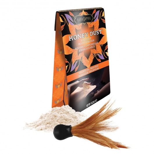Пудра для тела Honey Dust Body Powder с ароматом манго - 28 гр. - Kama Sutra - купить с доставкой в Камышине