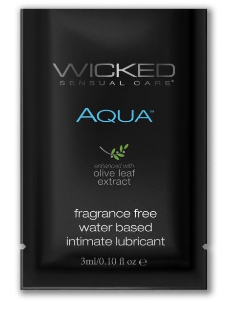 Легкий лубрикант на водной основе с алое Wicked Aqua - 3 мл. - Wicked - купить с доставкой в Камышине