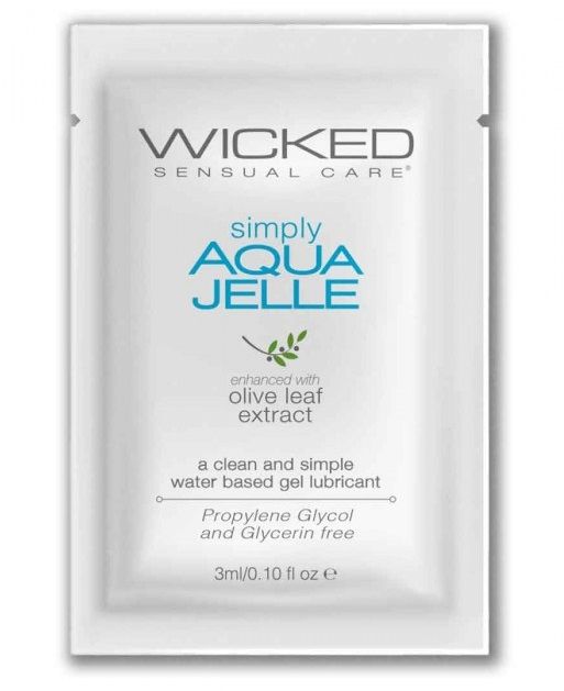 Гель-лубрикант Simply Aqua Jelle - 3 мл. - Wicked - купить с доставкой в Камышине