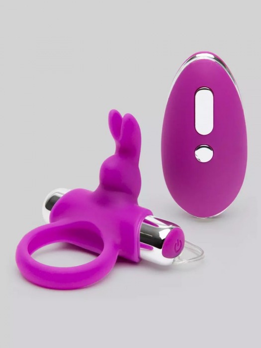 Лиловое виброкольцо с пультом ДУ Remote Control Cock Ring - Happy Rabbit - в Камышине купить с доставкой