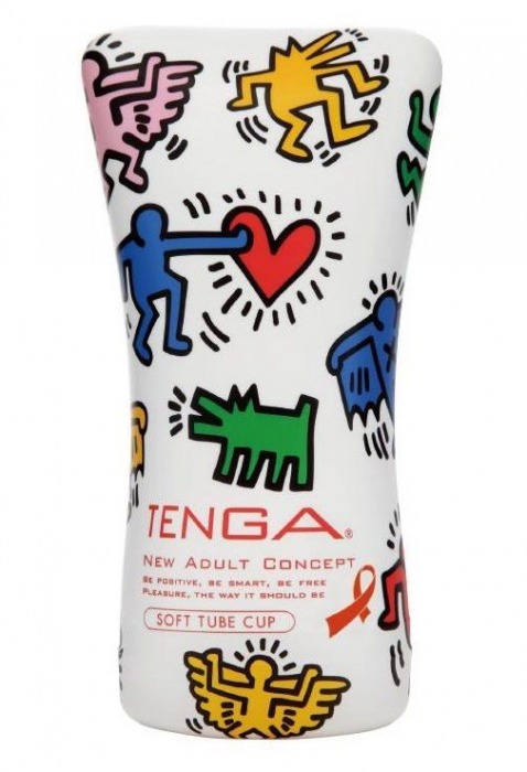 Мастурбатор-туба Keith Haring Soft Tube CUP - Tenga - в Камышине купить с доставкой