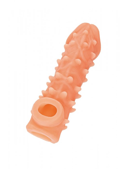 Телесная закрытая насадка с пупырышками Cock Sleeve Size L - 17,6 см. - KOKOS - в Камышине купить с доставкой