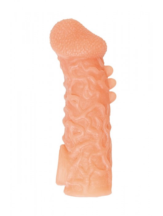 Телесная закрытая насадка с шершавой головкой Cock Sleeve Size S - 13,8 см. - KOKOS - в Камышине купить с доставкой