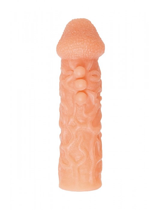 Телесная закрытая насадка с шершавой головкой Cock Sleeve Size S - 13,8 см. - KOKOS - в Камышине купить с доставкой