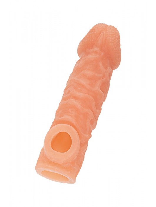 Телесная закрытая насадка с шершавой головкой Cock Sleeve Size S - 13,8 см. - KOKOS - в Камышине купить с доставкой