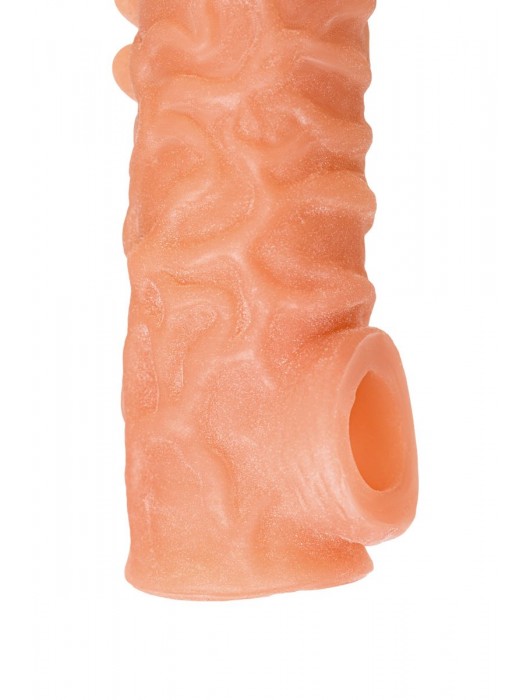 Телесная закрытая насадка с шершавой головкой Cock Sleeve Size S - 13,8 см. - KOKOS - в Камышине купить с доставкой