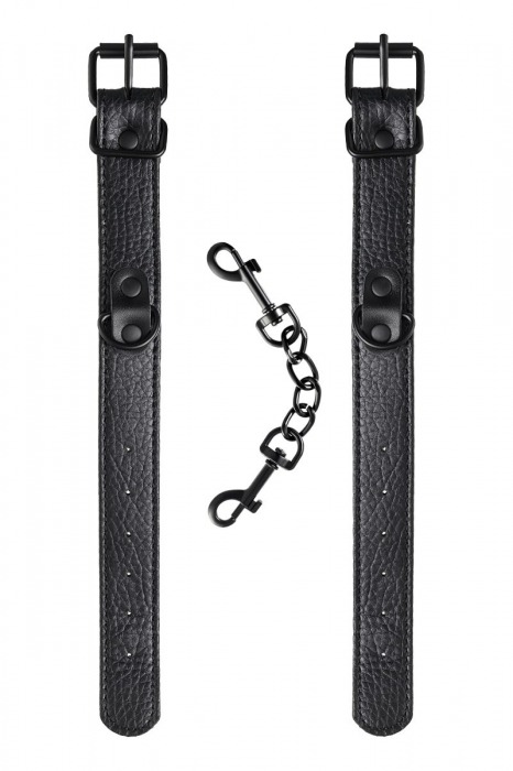 Узкие черные наручники на сцепке - ToyFa - купить с доставкой в Камышине