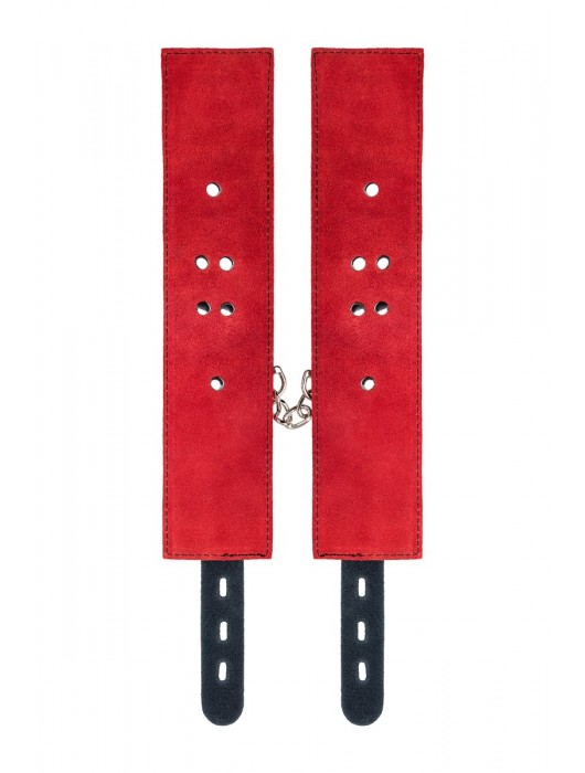 Красно-черные оковы на ноги из кожи - ToyFa - купить с доставкой в Камышине