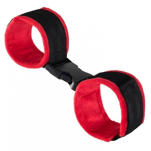 Красно-черные велюровые оковы Anonymo - ToyFa - купить с доставкой в Камышине