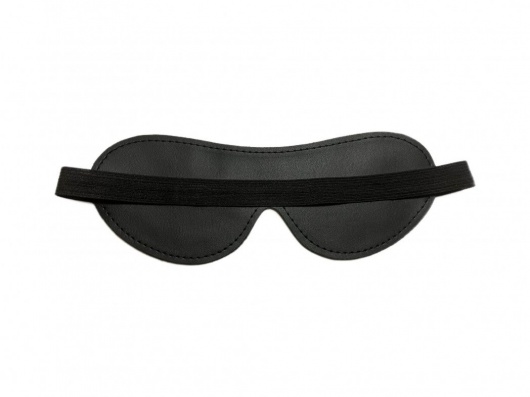 Черная лаковая маска на глаза из эко-кожи - БДСМ Арсенал - купить с доставкой в Камышине