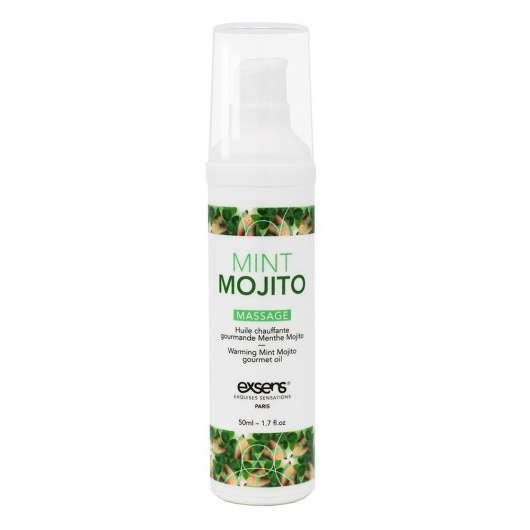 Разогревающее массажное масло с ароматом мохито Gourmet Mint Mojito - 50 мл. - Exsens - купить с доставкой в Камышине
