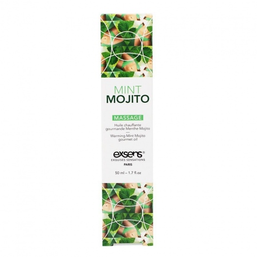 Разогревающее массажное масло с ароматом мохито Gourmet Mint Mojito - 50 мл. - Exsens - купить с доставкой в Камышине