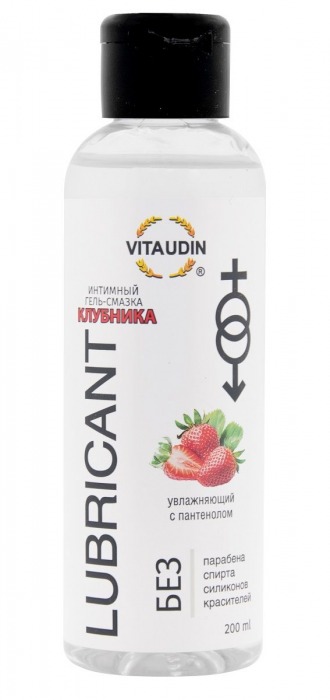Интимный гель-смазка на водной основе VITA UDIN с ароматом клубники - 200 мл. - VITA UDIN - купить с доставкой в Камышине