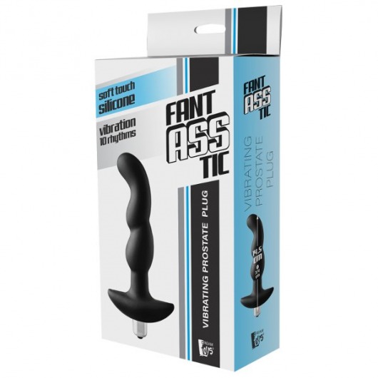 Черная вибропробка для простаты FantASStic Vibrating Prostate Plug - 14,5 см. - Dream Toys - в Камышине купить с доставкой