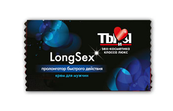 Пролонгирующий крем LongSex в одноразовой упаковке - 1,5 гр. - Биоритм - купить с доставкой в Камышине