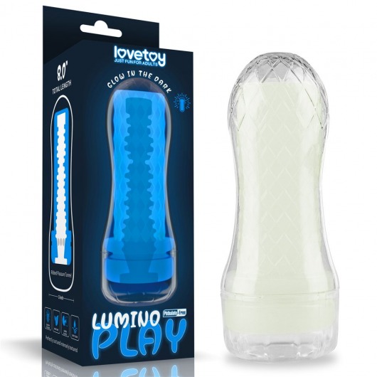 Светящийся в темноте мастурбатор Lumino Play Masturbator Ribbed - Lovetoy - в Камышине купить с доставкой