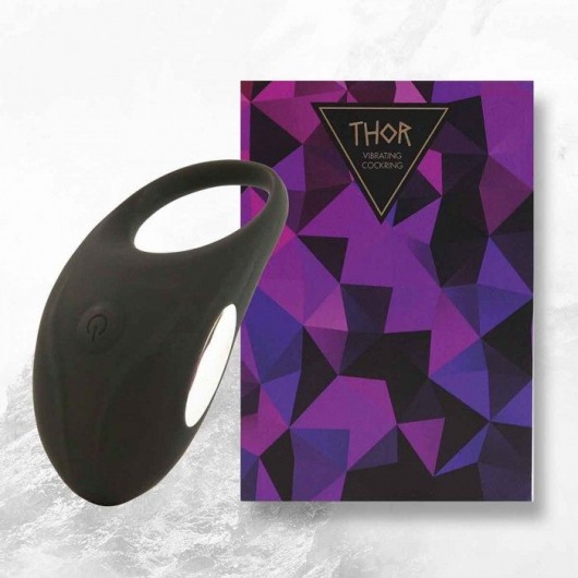 Черное эрекционное виброкольцо Thor Cockring - FeelzToys - в Камышине купить с доставкой