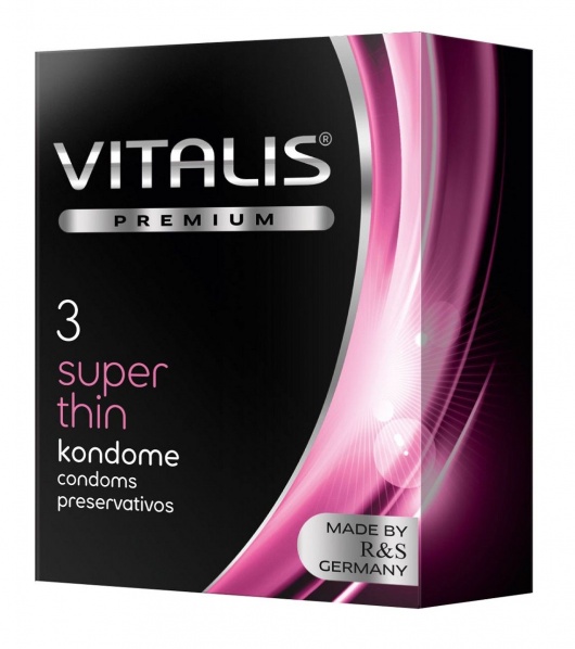 Ультратонкие презервативы VITALIS PREMIUM super thin - 3 шт. - Vitalis - купить с доставкой в Камышине