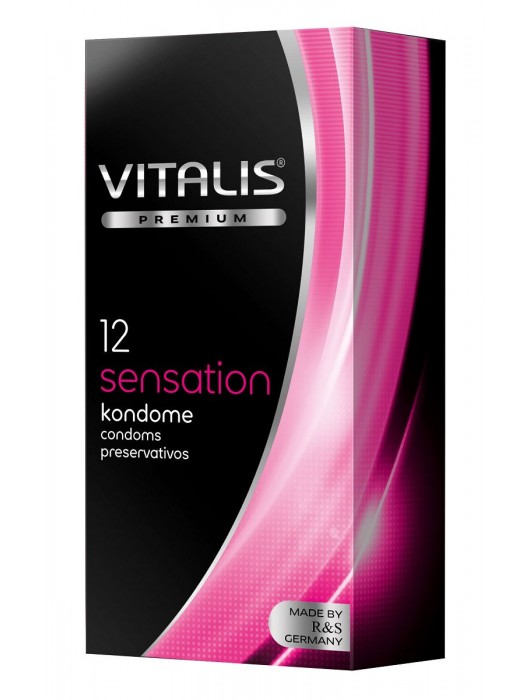 Презервативы VITALIS PREMIUM sensation с пупырышками и кольцами - 12 шт. - Vitalis - купить с доставкой в Камышине
