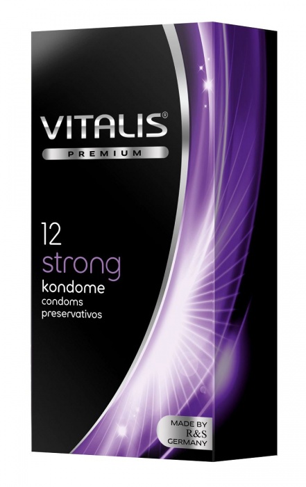 Презервативы с утолщённой стенкой VITALIS PREMIUM strong - 12 шт. - Vitalis - купить с доставкой в Камышине