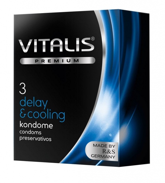 Презервативы VITALIS PREMIUM delay   cooling с охлаждающим эффектом - 3 шт. - Vitalis - купить с доставкой в Камышине