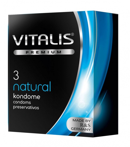 Классические презервативы VITALIS PREMIUM natural - 3 шт. - Vitalis - купить с доставкой в Камышине