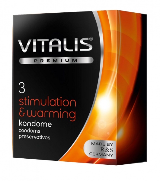 Презервативы VITALIS PREMIUM stimulation   warming с согревающим эффектом - 3 шт. - Vitalis - купить с доставкой в Камышине