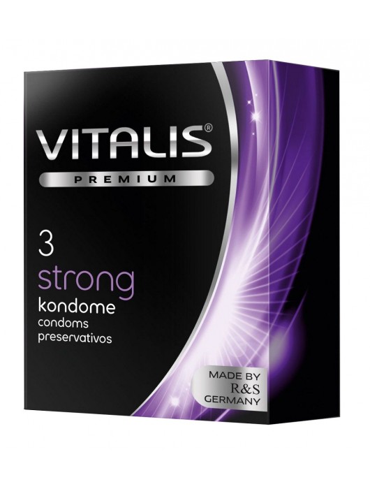 Презервативы с утолщенной стенкой VITALIS PREMIUM strong - 3 шт. - Vitalis - купить с доставкой в Камышине