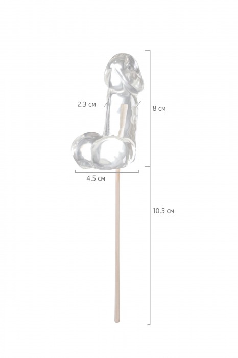Прозрачный леденец в форме фаллоса со вкусом пина колады - Sosuчki - купить с доставкой в Камышине