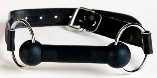 Чёрный кляп-трензель на кожаных ремешках - ToyFa - купить с доставкой в Камышине