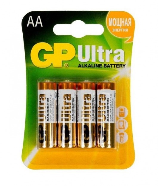 Батарейки алкалиновые GP Ultra Alkaline AA/LR6 - 4 шт. - Элементы питания - купить с доставкой в Камышине