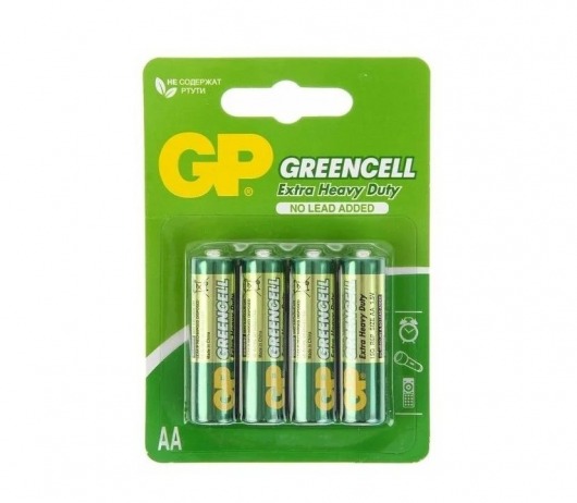 Батарейки солевые GP GreenCell AA/R6G - 4 шт. - Элементы питания - купить с доставкой в Камышине