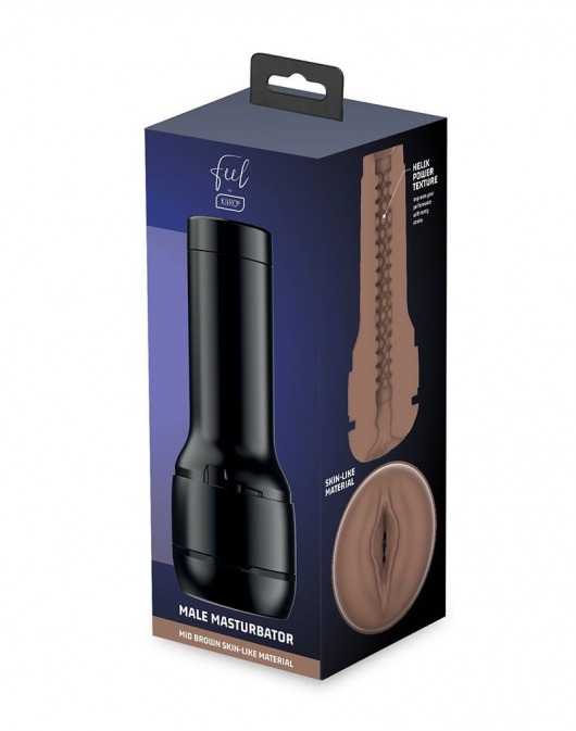 Коричневый мастурбатор-вагина Feel Stroker - Kiiroo - в Камышине купить с доставкой