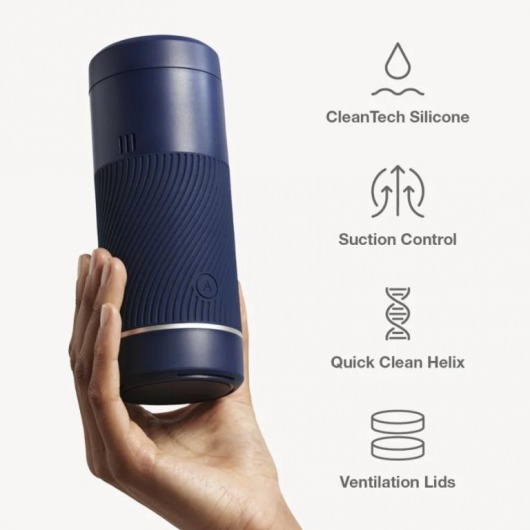 Синий мастурбатор с контролем всасывания Arcwave Pow Stroker - Arcwave - в Камышине купить с доставкой