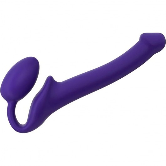 Фиолетовый безремневой страпон Silicone Bendable Strap-On - size S - Strap-on-me - купить с доставкой в Камышине