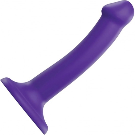 Фиолетовый фаллоимитатор-насадка Strap-On-Me Dildo Dual Density size S - 17 см. - Strap-on-me - купить с доставкой в Камышине