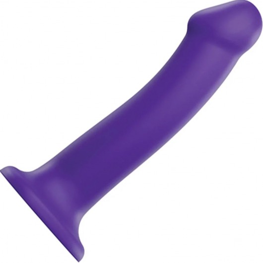 Фиолетовый фаллоимитатор-насадка Strap-On-Me Dildo Dual Density size L - 19 см. - Strap-on-me - купить с доставкой в Камышине