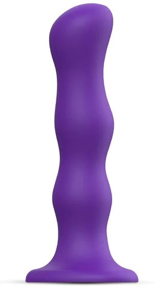 Фиолетовая насадка Strap-On-Me Dildo Geisha Balls size M - Strap-on-me - купить с доставкой в Камышине