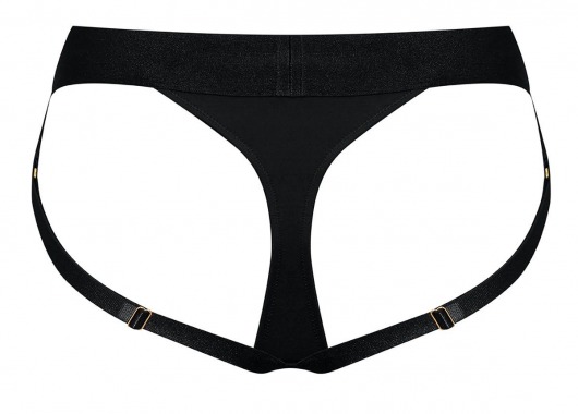 Черные трусики для насадок Heroine Lingerie Harness - size M - Strap-on-me - купить с доставкой в Камышине