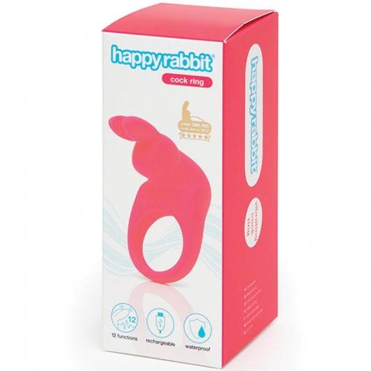 Розовое эрекционное виброкольцо Happy Rabbit Rechargeable Rabbit Cock Ring - Happy Rabbit - в Камышине купить с доставкой