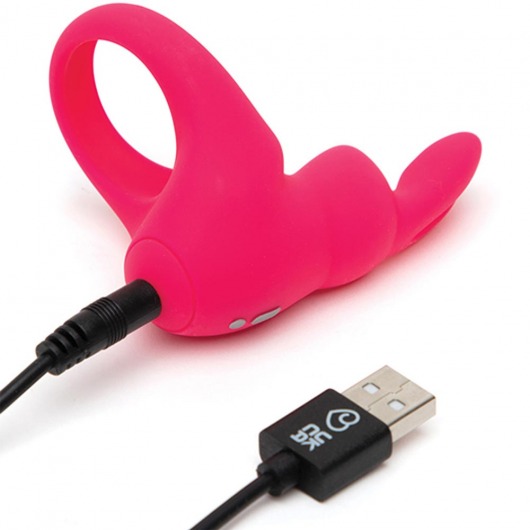 Розовое эрекционное виброкольцо Happy Rabbit Rechargeable Rabbit Cock Ring - Happy Rabbit - в Камышине купить с доставкой