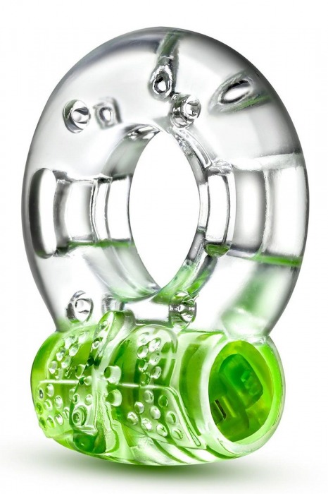 Зеленое эрекционное виброкольцо Arouser Vibrating C-Ring - Blush Novelties - в Камышине купить с доставкой