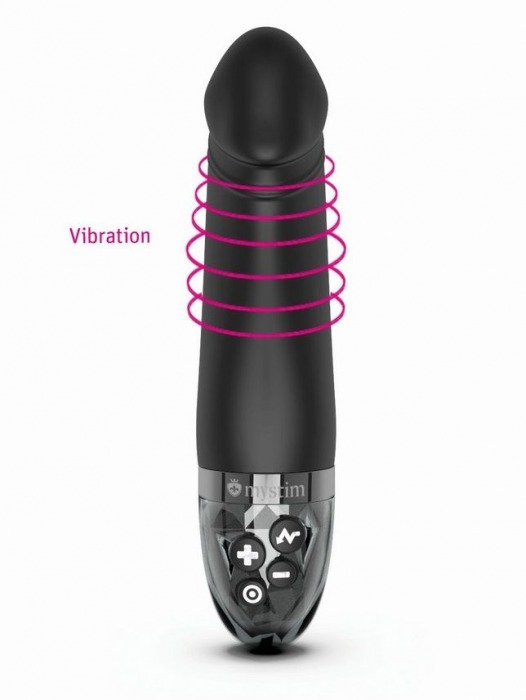 Черный вибратор с электростимуляцией Real Deal Neal - 16,5 см. - MyStim - купить с доставкой в Камышине