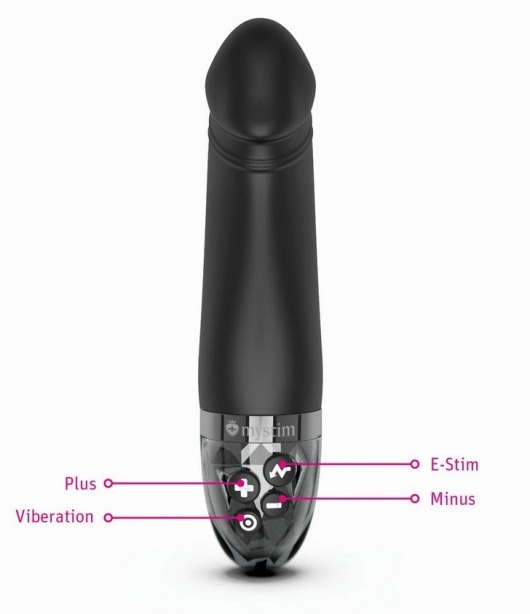 Черный вибратор с электростимуляцией Real Deal Neal - 16,5 см. - MyStim - купить с доставкой в Камышине